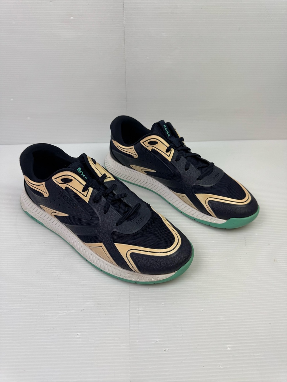 BOSS Hugo Boss Shoes Sneakers Men EU 45 US 11.5 Navy Blue 50493215 No Insoles - Picture 13 of 13